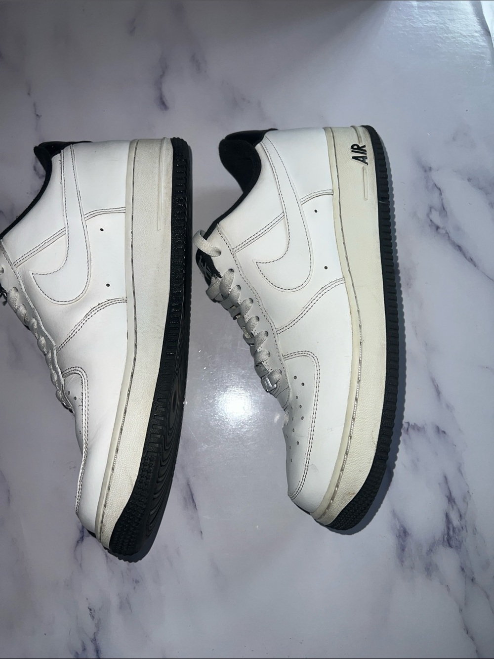 Nike Air Force 1 Low Men's Sneakers - White/Black Men’s 9.5